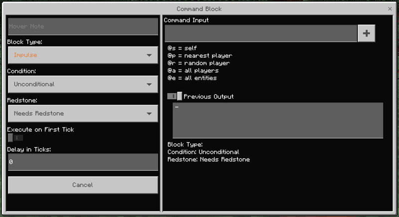 command block interface