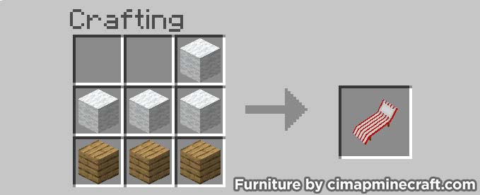 sunlounger minecraft furniture crafting