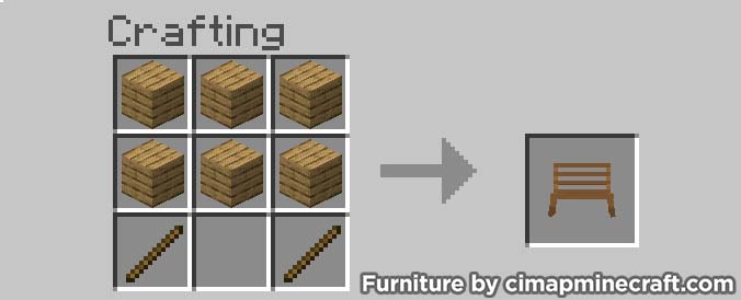 bench minecraft furniture crafting