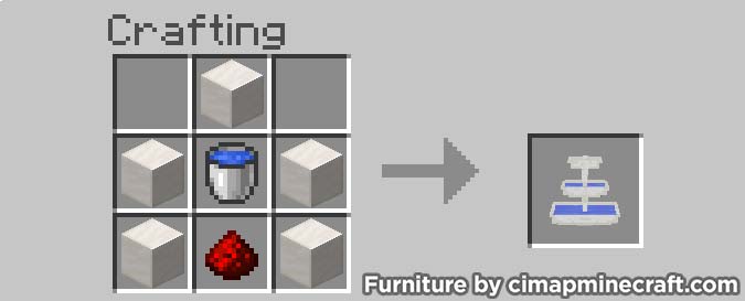 fountain minecraft furniture crafting