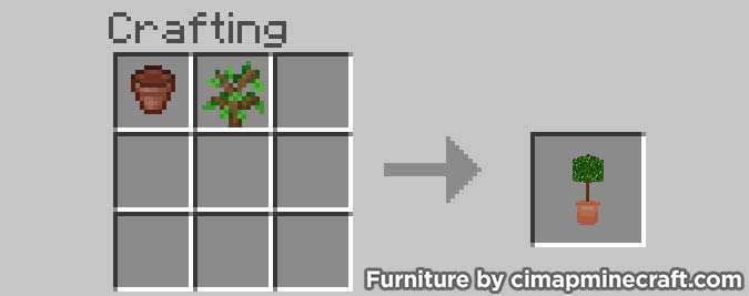 potted tree minecraft furniture crafting